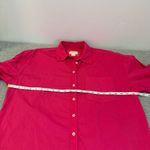 Maeve  by Anthropologie Bennet Button Down Shirt Bright Pink Oversized M Photo 10