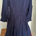Ellen’s Boutique Cute Navy Ruffled Dress NWT. Lightweight. Size S Blue Photo 1