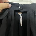 Free People  long sleeve black embroidered ruffle hem blouse top small Photo 2