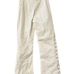Tiger Mist Astra White Laced Up Jeans Pants Photo 4