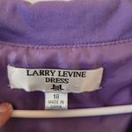 Larry Levine Vintage  2PC Purple Cotton Blend Skirt Suit Size 18 Padded Shoulders Photo 3
