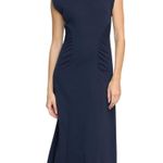 Modern Citizen Women’s Lenox Side-Ruched Navy Blue Knit Midi Dress Photo 0