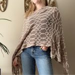 2Chic Beige and Cream Knit Poncho Tan Size undefined Photo 5