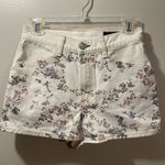 Rag and Bone Ellie Micro Floral Off White Denim Shorts Size 24 Photo 3
