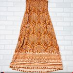 Knox Rose Women's Wide Strap Sleeveless A-Line Dress , Coral Orange Floral Small Photo 8