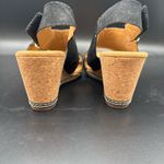 Clarks New Collection Women's Cork Wedge Heels Hook Loop Black Sandals Size 9 Photo 2