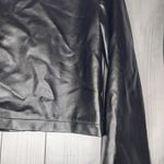Romwe  Faux Leather Black Cropped Biker  Jacket Photo 9