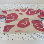 Moon & Madison Sz:M Cropped Pink Smiley Face Crew Neck Oversized Sweater. White Size M Photo 2