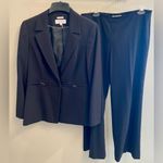 Calvin Klein Black Two Piece Suit Jacket Pants Set women’s size 10 Interview Photo 0