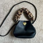 Betsey Johnson Luv Betsey Vegan Leather Small Black Crossbody Bucket Bag Photo 0