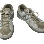 New Balance Size 7 Sneakers White Gray Lace Up Running Jogging Exercise Gym Photo 0