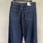 Oat New York High Rise Wide Leg Trouser Dark Wash Jeans Belted Size 4/27 NWT Blue Photo 4