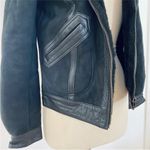 What Goes Around Comes Around Vintage lamb sheep skin with leather trim bomber jacket Photo 3