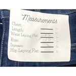 ZARA  Mid Rise Cuffed Stretch Cotton Denim Shorts 5 Pocket 00 Dark Blue #3300 Photo 6