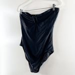 J.Crew  Notched Wire Cutout Strapless One Piece Swimsuit Black 14 Photo 5