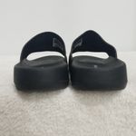 Brand Black Leather Slides Size 6 Photo 3