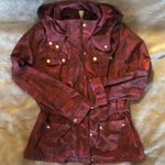 Athletic Collection Burgundy Camo Parka Windbreaker Jacket Photo 0