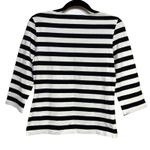 Banana Republic Vintage Y2K  Black White Striped Stretch Fitted Top Small Preppy Photo 1