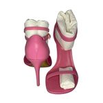 Burberry Bubblegum Pink Leather Heels EU 39 / US 9 Strappy Sandal Stiletto Pumps Photo 8