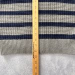 Madewell  Striped Knit Sweater Vest Small Gray Navy V-Neck Cotton Photo 8