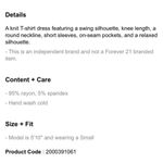 Annabelle NWT Charcoal Heather Gray T-Shirt Swing Trapeze Dress Short Sleeve Loose Fit New Photo 5