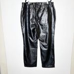 Good American NWT  90's Vinyl Pants Women's Black Faux Leather Size 16 Photo 4