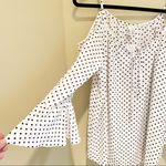 Jules & Leopold NWT  Polka Dot Cold Shoulder Top S Photo 7