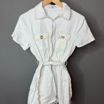 Peter Som  Collective Zipper White Denim Romper SZ 6 Photo 3