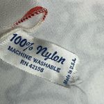 Vintage sheer red and white polkadot nylon scarf Photo 1