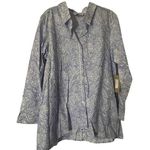 Habitat  Clothes To Live In white blue button down Sz S 18328 Photo 0