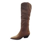 Wild Diva Nwt Sz 6.5 Tall Brown Suede Boots Photo 1