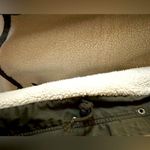 Hooded Faux Shearling Jacket Green Photo 6