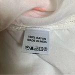 Melissa Odabash Embroidered Peasant Blouse Crop Top White Neon Coral Summery sz8 Photo 13