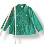 Tuckernuck ‎ Baldwin Linen Cotton Jacket Womens Size S in Palm Green Photo 2