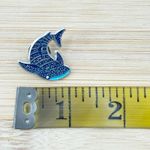 Blue Glitter Whale Shark Soft Enamel Pin Photo 3