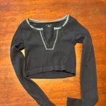 Urban Outfitters  Women's Black and Grey Shirt- Size XS|S Photo 3