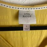 Knox Rose  Size S Yellow Dress Mini Flutter Sleeve Gauzy Tired Inlet Lace Boho Photo 4