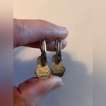 Lia Sophia  Black and White Hexagon Earrings classic minimalist pierced Photo 3