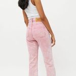 BDG NEW High-Waisted Cowboy Jeans Printed Colorful Denim Pink 26 NWT Photo 1