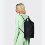 NWT RAINS Spin Rolltop Mini Bucket Bag Backpack Waterproof Everyday Use Outdoor Black Photo 1