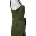Storia Utility Dress A-line Pockets Button Front Olive Green Women’s Size Large Photo 2