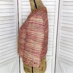 Victor Costa Tweed Bead Detail Crop Blazer Jacket Pink Red Cream 6 Photo 2