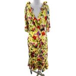 Saloni Olivia Floral Dress Yellow Size 4 Photo 3