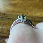 Natural Peridot Sterling Silver Marquise Ring Size 9 Photo 1