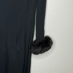 Vintage Bicci Florine Wachter Dress Black‎ Fur Cuffs Black Size 8 Photo 8