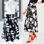 Isaac Mizrahi  Pleated Flare Floral Skirt, Size 10 New w/o Tag Retail $150 Photo 1