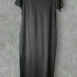 Liz Claiborne Black Sleeveless Sheath Dress Midi Crew Neck Photo 3