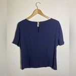 Ted Baker  London‎ Dark Blue Short Sleeve Blouse With Padded Shoulders ( 4 ) Photo 4