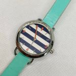 Keep collective watch silver tone 27mm quartz analog green band running Photo 1