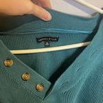 Kendall + Kylie turquoise cropped sweater Photo 1